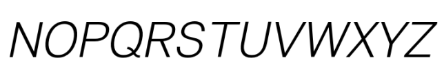 Lyu Lin Extra Light Italic Font UPPERCASE