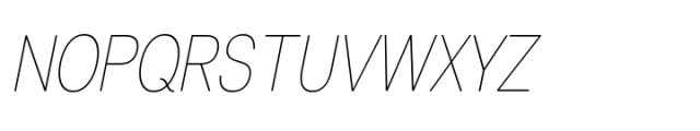 Lyu Lin Hairline Condensed Italic Font UPPERCASE