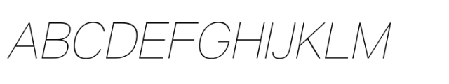 Lyu Lin Hairline Italic Font UPPERCASE