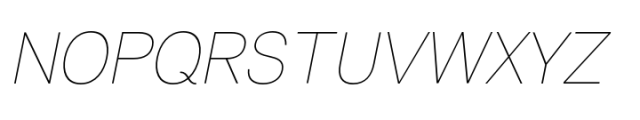 Lyu Lin Hairline Italic Font UPPERCASE