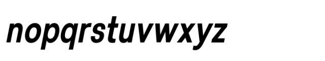 Lyu Lin Semi Bold Condensed Italic Font LOWERCASE
