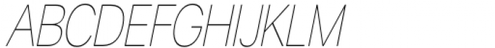 Lyu Lin Thin Condensed Italic Font UPPERCASE