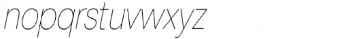 Lyu Lin Thin Condensed Italic Font LOWERCASE