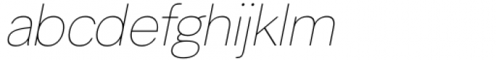 Lyu Lin Thin Italic Font LOWERCASE