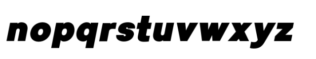 Lyu Lin Ultra Black Italic Font LOWERCASE