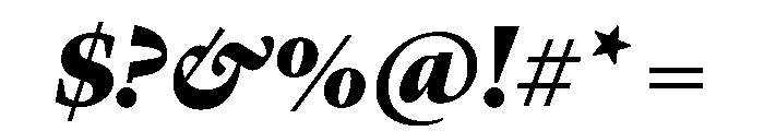 Lyon Arabic Slanted Display Black Font OTHER CHARS