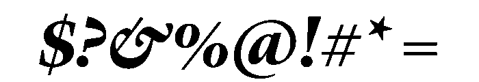 Lyon Arabic Slanted Display Bold Font OTHER CHARS
