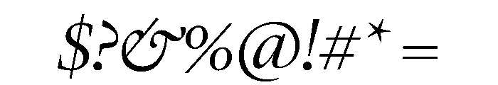 Lyon Arabic Slanted Display Light Font OTHER CHARS