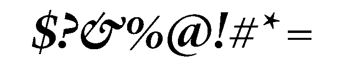 Lyon Arabic Slanted Display Medium Font OTHER CHARS