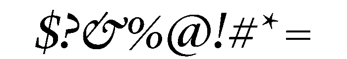 Lyon Arabic Slanted Display Regular Font OTHER CHARS