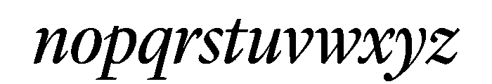 Lyon Arabic Slanted Display Regular Font LOWERCASE