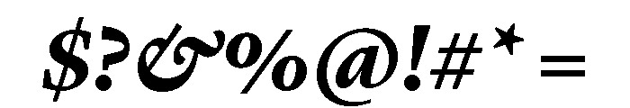 Lyon Arabic Slanted Text Bold Font OTHER CHARS