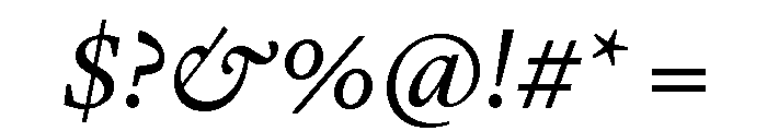 Lyon Arabic Slanted Text Regular Font OTHER CHARS