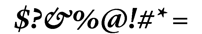 Lyon Arabic Slanted Text Semibold Font OTHER CHARS