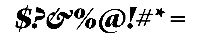 Lyon Hebrew Display Black Italic Font OTHER CHARS