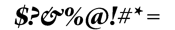 Lyon Hebrew Display Bold Italic Font OTHER CHARS