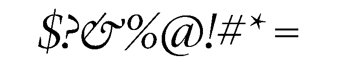 Lyon Hebrew Display Light Italic Font OTHER CHARS