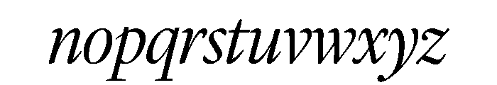 Lyon Hebrew Display Light Italic Font LOWERCASE