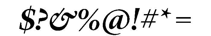 Lyon Hebrew Display Medium Italic Font OTHER CHARS