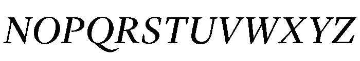 Lyon Hebrew Display Regular Italic Font UPPERCASE