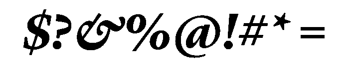 Lyon Hebrew Text Bold Italic Font OTHER CHARS