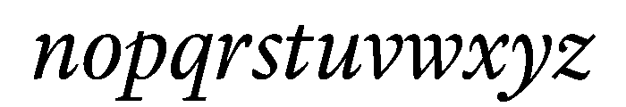 Lyon Hebrew Text Regular Italic Font LOWERCASE