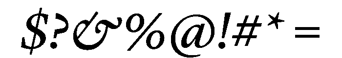 Lyon Hebrew Text Regular No 2 Italic Font OTHER CHARS