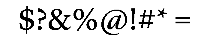 Lyon Hebrew Text Regular No 2 Font OTHER CHARS
