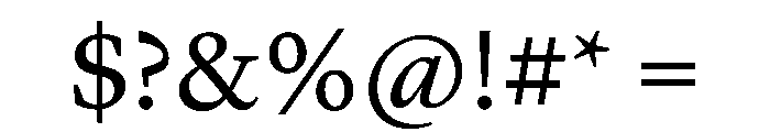 Lyon Hebrew Text Regular Font OTHER CHARS