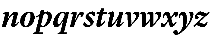 Lyon Hebrew Text Semibold Italic Font LOWERCASE