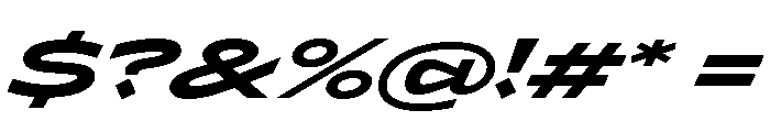 Lyyra Expanded Black Italic Font OTHER CHARS