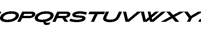 Lyyra Expanded Black Italic Font UPPERCASE