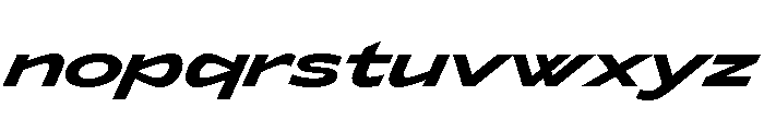 Lyyra Expanded Black Italic Font LOWERCASE