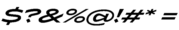 Lyyra Expanded Bold Italic Font OTHER CHARS