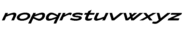 Lyyra Expanded Bold Italic Font LOWERCASE