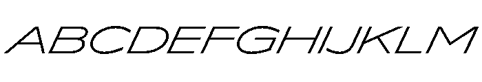 Lyyra Expanded Light Italic Font UPPERCASE