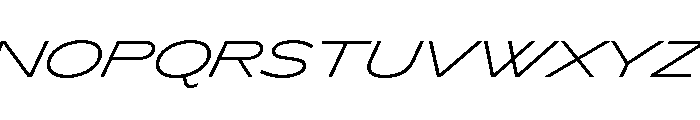 Lyyra Expanded Light Italic Font UPPERCASE