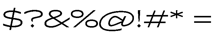 Lyyra Expanded Light Font OTHER CHARS