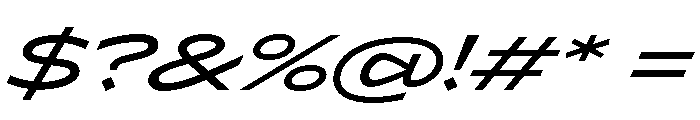 Lyyra Expanded Medium Italic Font OTHER CHARS