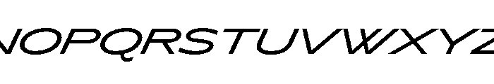 Lyyra Expanded Medium Italic Font UPPERCASE