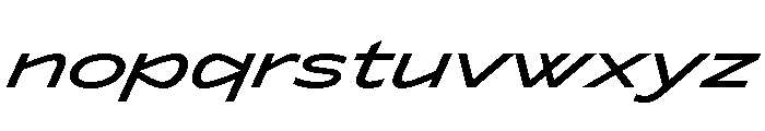 Lyyra Expanded Medium Italic Font LOWERCASE