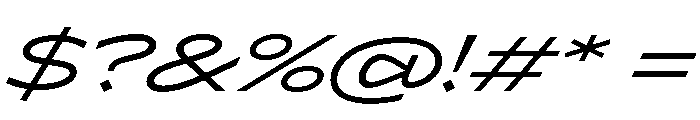 Lyyra Expanded Regular Italic Font OTHER CHARS
