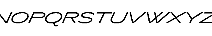 Lyyra Expanded Regular Italic Font UPPERCASE