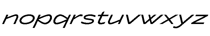 Lyyra Expanded Regular Italic Font LOWERCASE