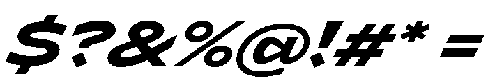 Lyyra Extended Black Italic Font OTHER CHARS