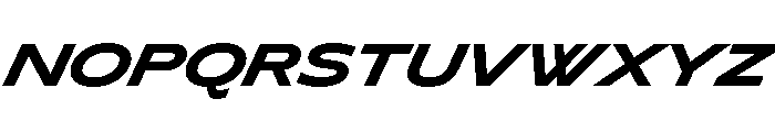 Lyyra Extended Black Italic Font UPPERCASE