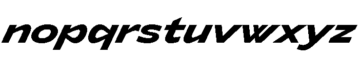 Lyyra Extended Black Italic Font LOWERCASE