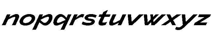 Lyyra Extended Bold Italic Font LOWERCASE