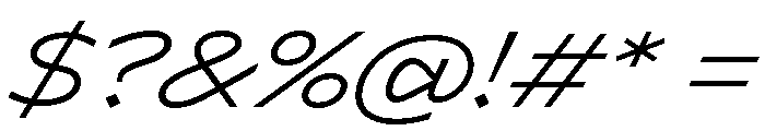 Lyyra Extended Light Italic Font OTHER CHARS