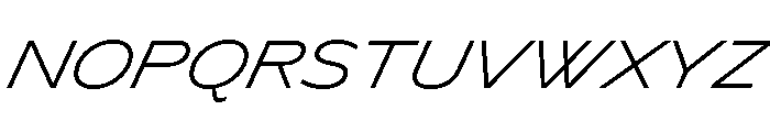 Lyyra Extended Light Italic Font UPPERCASE